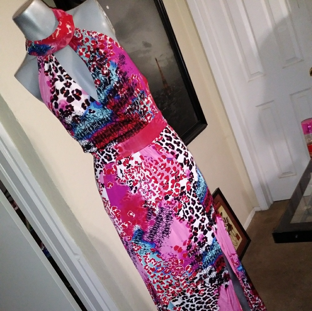 Bebe maxi dress with slits